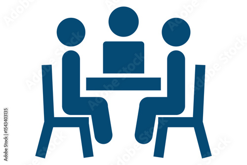 Meeting line icon black set. Containing seminar, business meeting, presentation, interview, conference, assembly, agreement and discussion icons.