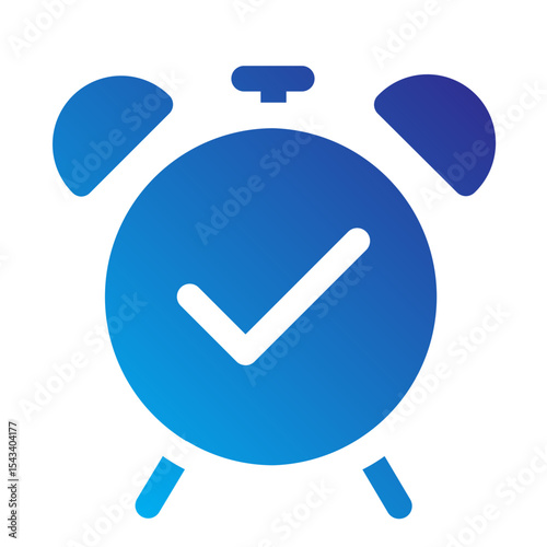 Classic alarm clock icon representing time or schedule.