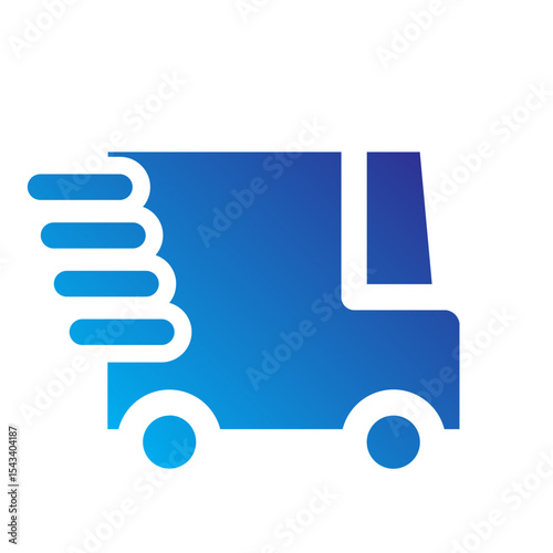Fast delivery truck icon representing shipping or logistics.