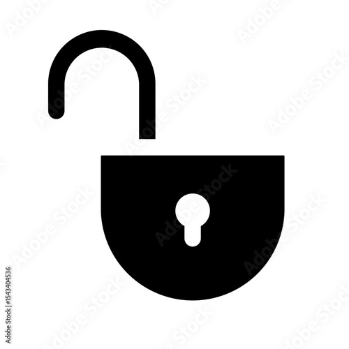 Unlocked padlock icon symbolizing access or unprotected content.