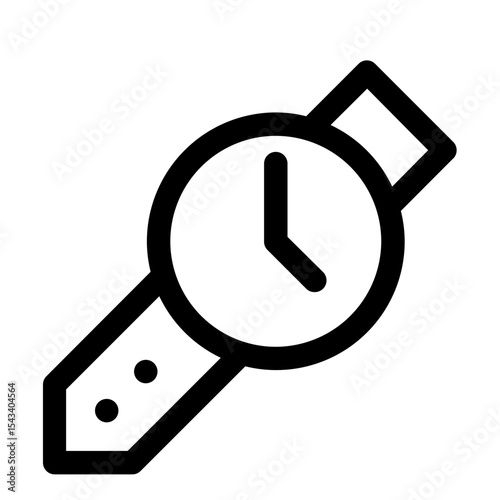 Simple wristwatch icon for timekeeping or wearable tech.