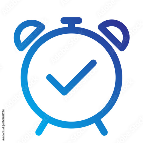 Classic alarm clock icon representing time or schedule.