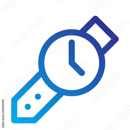 Simple wristwatch icon for timekeeping or wearable tech.
