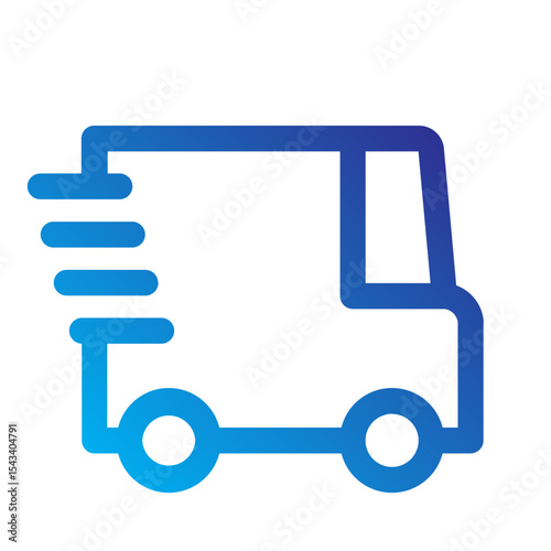 Fast delivery truck icon representing shipping or logistics.