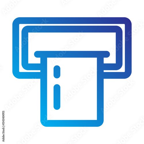 ATM or cash withdrawal machine slot icon.