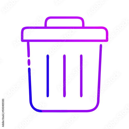 Trash/Delete icon. Gradient outline.