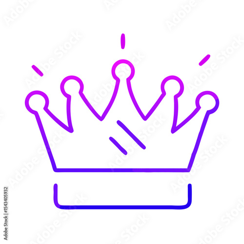 Crown icon. Gradient outline.
