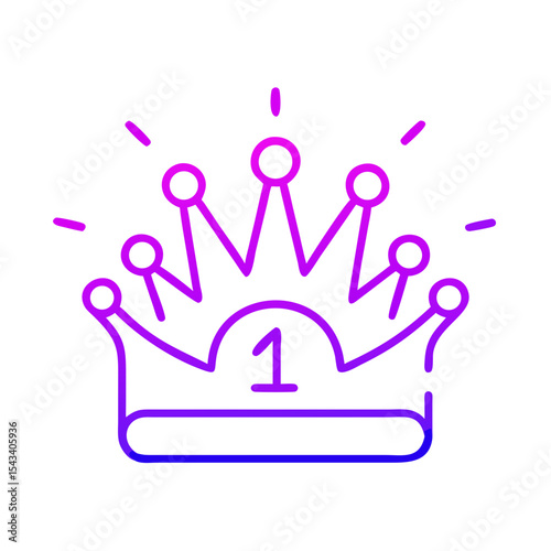 Crown icon. Gradient outline.
