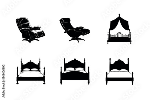 Silhouette collection of recliners and beds