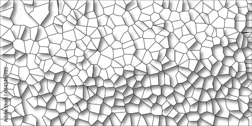 Abstract geometric cellular pattern vector design with shadow overlay for backgrounds and textures