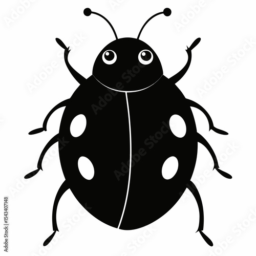 vector illustration of a ladybug