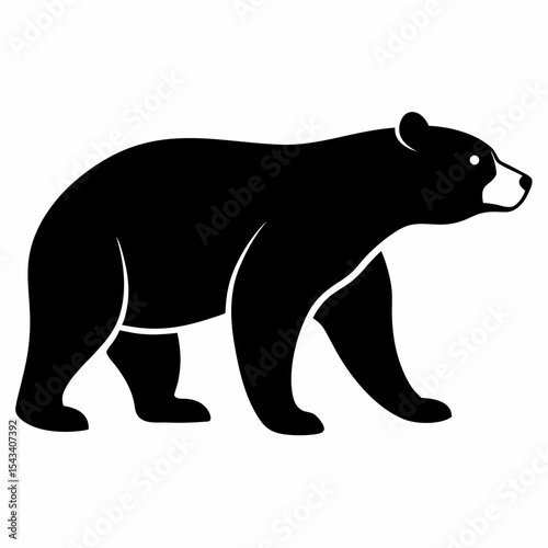 silhouette of a polar bear