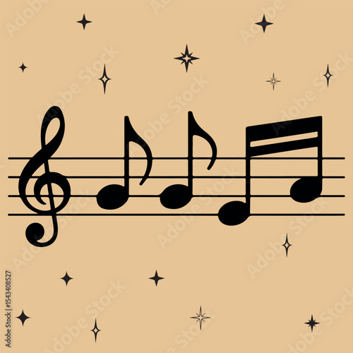 vector illustration of a music background