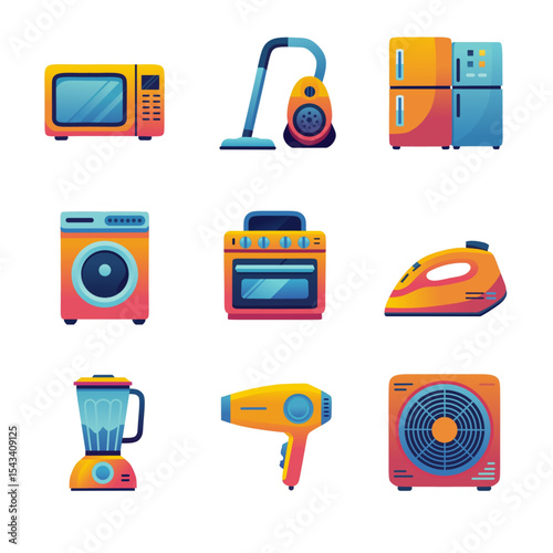 home appliances icons