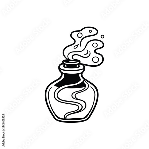 Witchy Potion Jar with Swirls