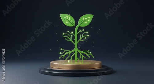 Digital Plant on Pedestal
