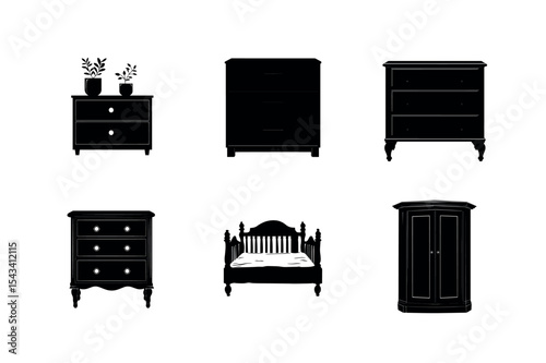 Silhouette collection of classic bedroom furniture