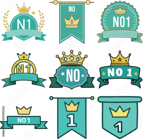 Teal Ribbon Achievement Banner.