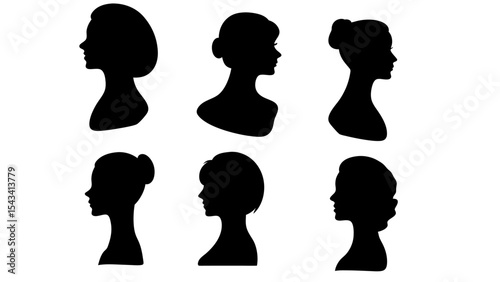 silhouette of a woman with long hair