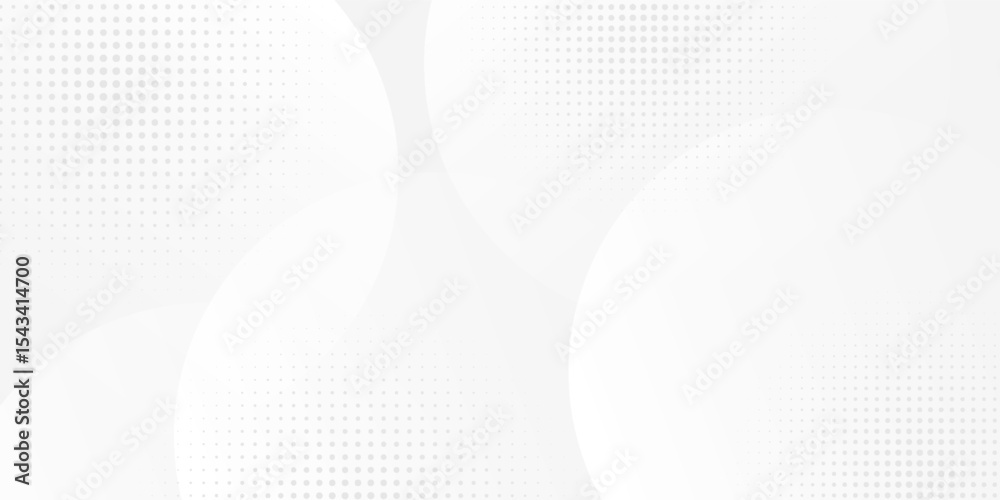 abstract background white and gray curved circles with haltone