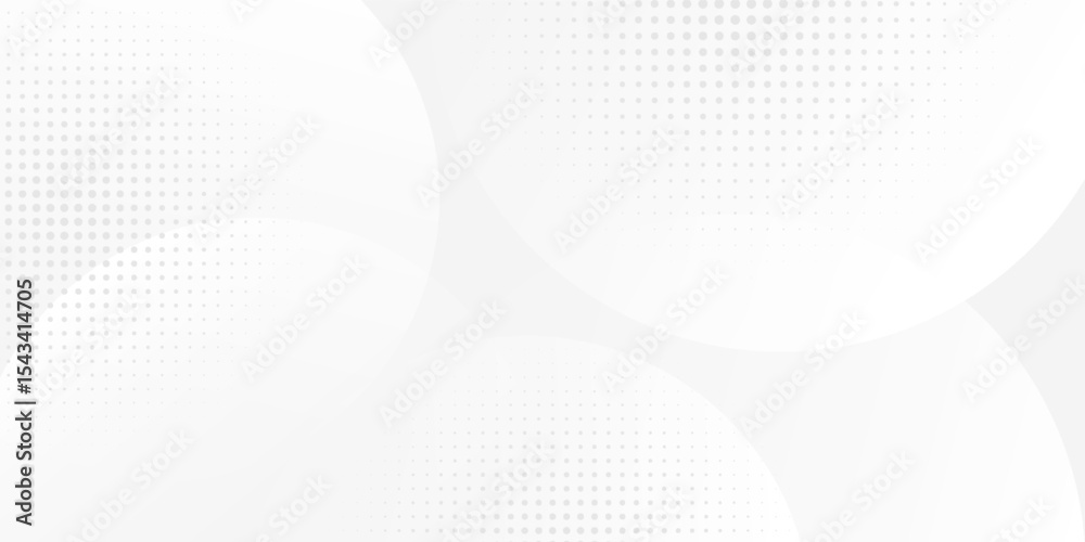 abstract background white and gray curved circles with haltone