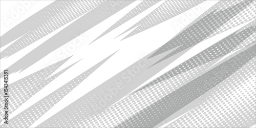 Rough grey brush strokes with spray texture. Hand drawn damaged vintage banner with thick zigzag lines. Rough thick brush strokes texture. Spray paint effect vector background.
