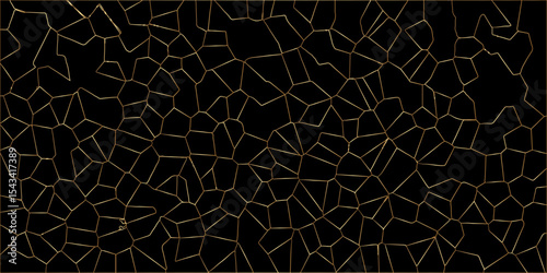 Beautifu bluck and golden crystallized polygon background. abstract light colorful stone tile pattern with shadow. modern wallpaper, trendy simple minimal geometric background abstract mosaic back