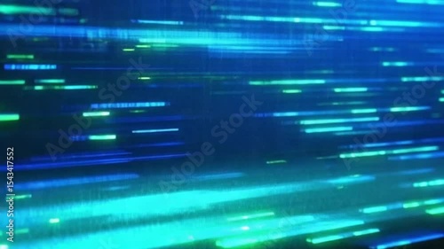 Abstract Blue Green Digital Data Stream High Tech Futuristic Background Seamless Loop Animation Motion Graphics Technology Network Internet Cyberspace Virtual Reality Digital
