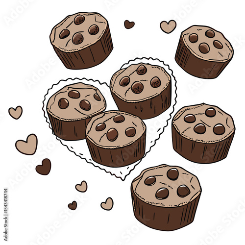 Delicious brownie bites with chocolate chips, a delightful and shareable treat perfect for a casual birthday celebration.