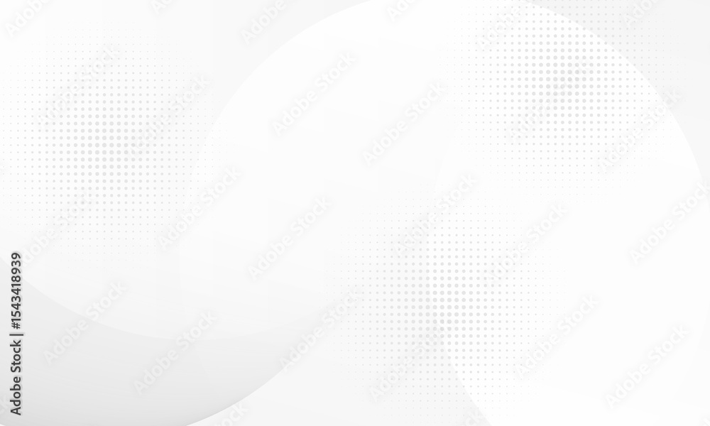 abstract background white and gray curved circles with haltone