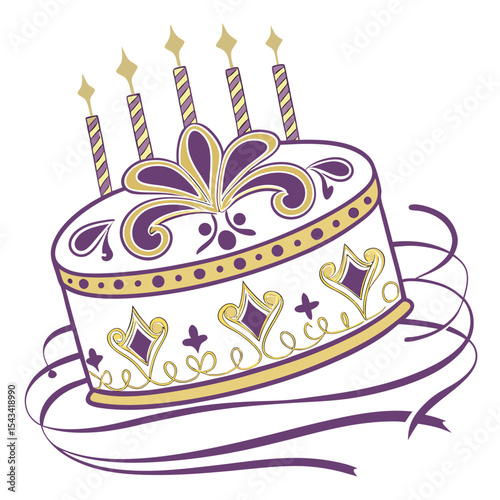 A majestic crown birthday cake with a regal design, perfect for a royal-themed or luxurious celebration.