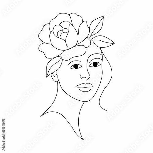 girl with flowers