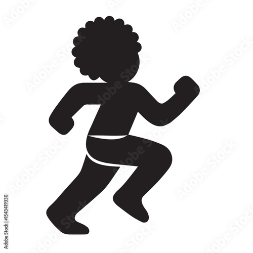 silhouette of a person running. vektor