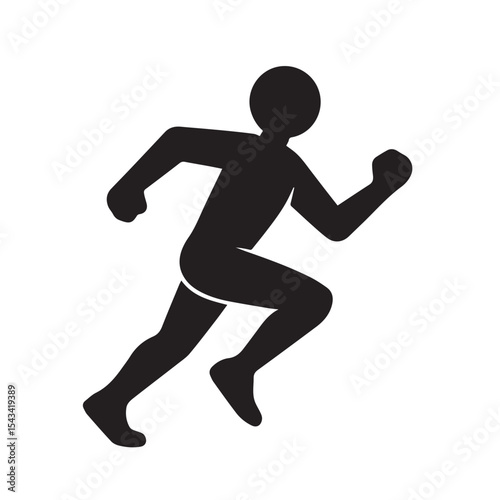 silhouette of a person running. vektor