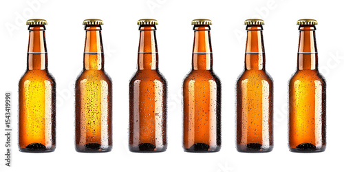 Pack Collection Beer Bottles Image Pack set against transparent background