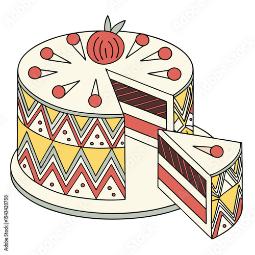 Sculptural cake, modern art, a truly unique happy birthday creation.