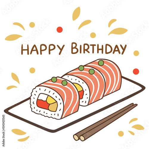 Sushi roll cake, sweet sashimi, a playful and unique birthday dessert.