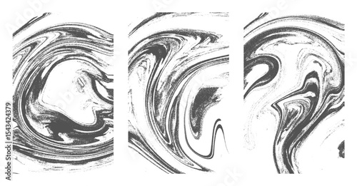 Set of Distressed overlay texture for your design, Rubbed aged texture with a halftone raster pattern.