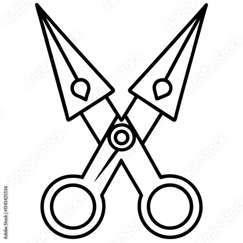 Trauma Shears Vector line art vector
