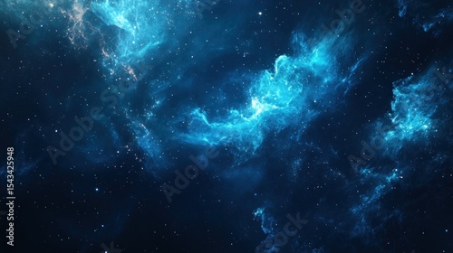 Abstract blue nebula