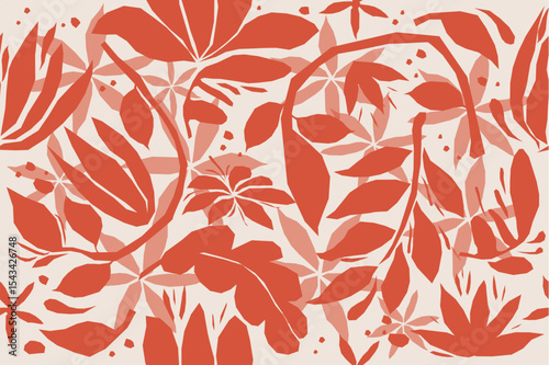 Organic abstract flowers shapes. floral pattern. seamless pattern. floral print. botanical background. Minimalist boho style