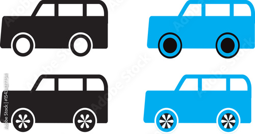Car icon set. bus sign and symbol, Automobile vector illustration,Different Transport icons car, vector, illustration, 