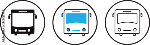 bus icon set. bus sign and symbol,Concept for transportation,Different Transport icons car, vector, illustration, 