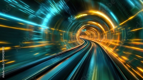 Abstract colorful tunnel effect