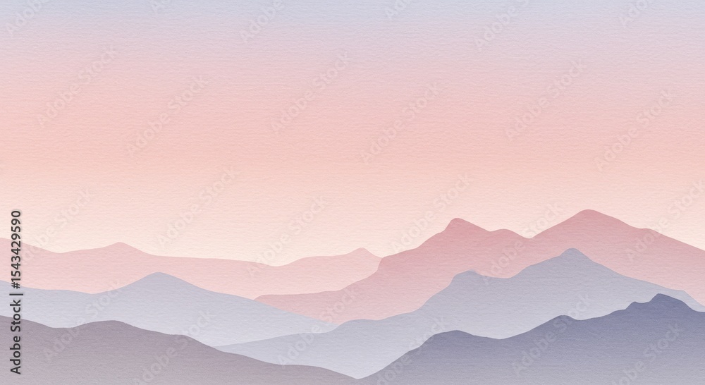 Obraz premium beautiful landscape you have ever seen minimalist watercolor illustration style