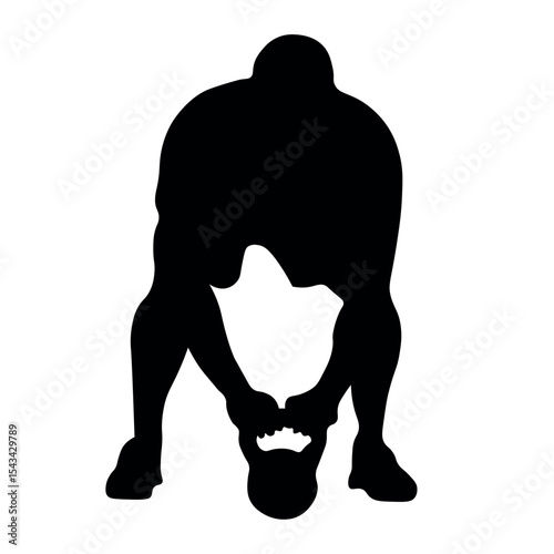 silhouette of a sport  man