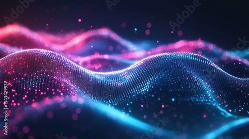 Abstract digital design colorful waves background
