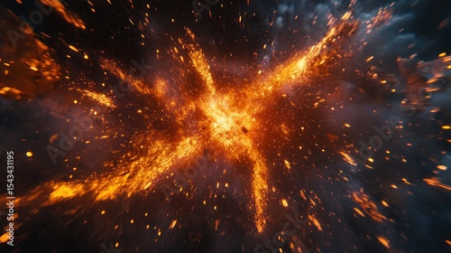 Abstract fiery design