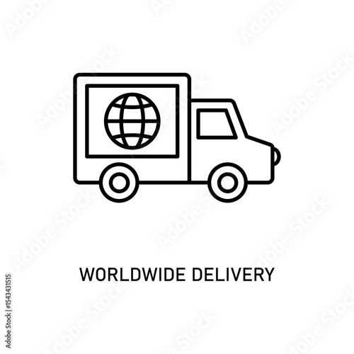 Icon a worldwide delivery, isolated against a clean background.