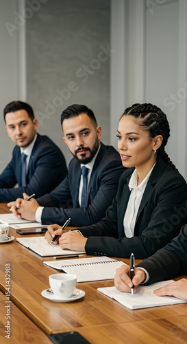 Team Members Engaged in Strategic Business Discussion
